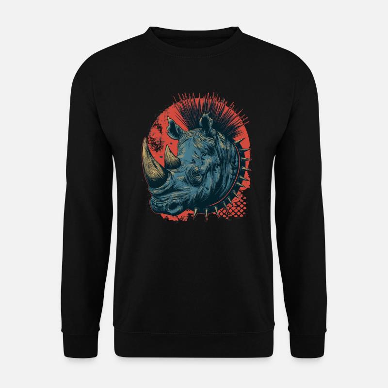 Fantasy Punkrock Rhino - Unisex Sweatshirt - black