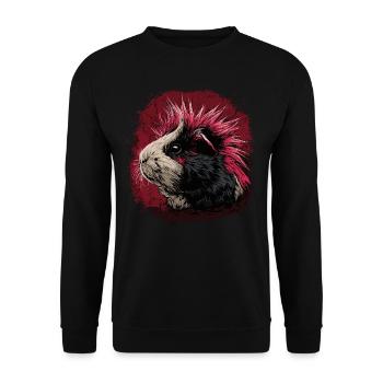 Guinea Pig Punk - Unisex Sweatshirt - black - Front - Alina (178cm) & Michal (187cm)