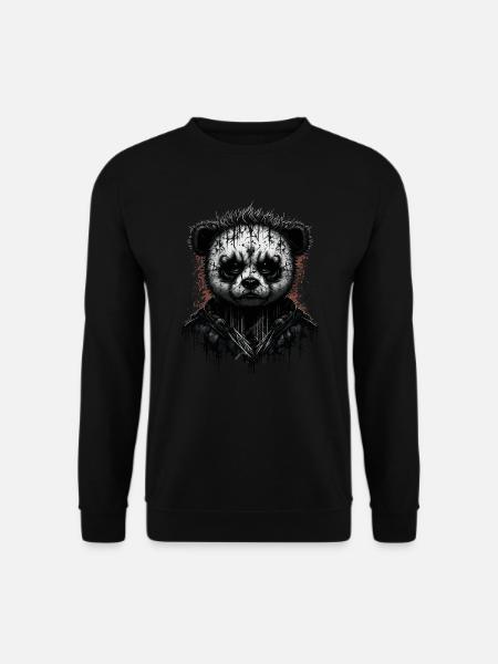 Black metal Panda - Unisex Pullover - Schwarz