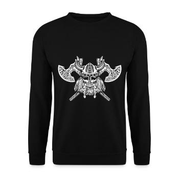 Combattant viking - Sweat-shirt Unisexe - noir - Devant - Alina (178cm) & Michal (187cm)