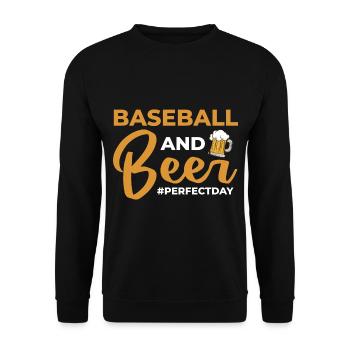 Baseball and Beer perfectday Baseball - Unisex Pullover - Schwarz - Vorne - Alina (178cm) & Michal (187cm)