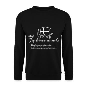 Ich lerne Dänisch - Unisex Pullover - Schwarz - Vorne - Alina (178cm) & Michal (187cm)