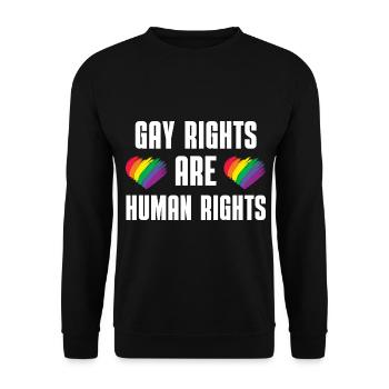 Rainbow Heart Cadeau pour les droits de la personne LGBTQ - Sweat-shirt Unisexe - noir - Devant - Alina (178cm) & Michal (187cm)