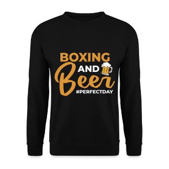 Boxing and Beer perfectday - Unisex Pullover - Schwarz - Vorne - Alina (178cm) & Michal (187cm)