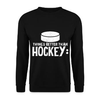Ice Hockey Coach Ice Hockey Players Ice Hockey Schl - Unisex Sweatshirt - black - Front - Alina (178cm) & Michal (187cm)