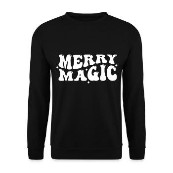 Merry Magic - Christmas - Unisex Sweatshirt - black - Front - Alina (178cm) & Michal (187cm)