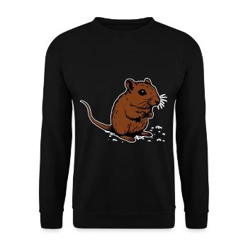 Gerbil Brown Gift - Unisex Sweatshirt - black - Front - Alina (178cm) & Michal (187cm)