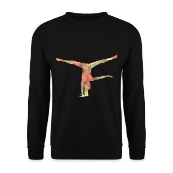 Gymnastics Handstand - Unisex Sweatshirt - black - Front - Alina (178cm) & Michal (187cm)