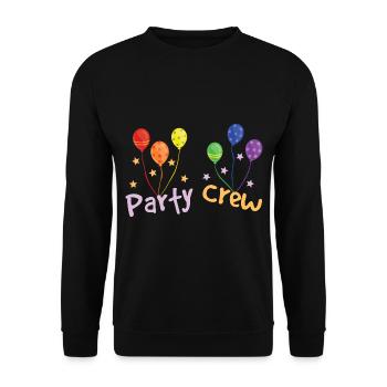 Party Crew Birthday - Unisex Sweatshirt - black - Front - Alina (178cm) & Michal (187cm)