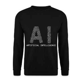 Intelligence artificielle - Sweat-shirt Unisexe - noir - Devant - Alina (178cm) & Michal (187cm)