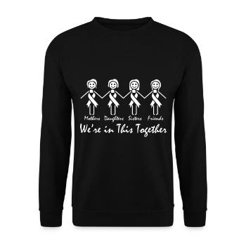 Krebs Familie Gebärmutter - Unisex Pullover - Schwarz - Vorne - Alina (178cm) & Michal (187cm)