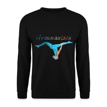 Gymnastics art - Unisex Sweatshirt - black - Front - Alina (178cm) & Michal (187cm)