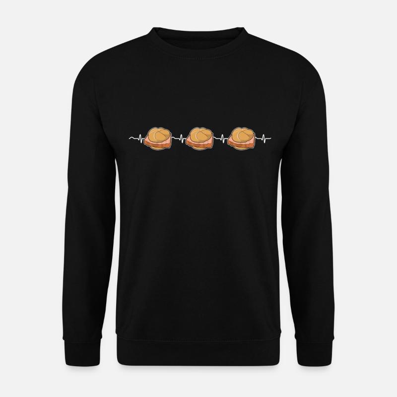 Herzkurve Leberkäse Leberkas Herzklopfen - Unisex Pullover - Schwarz
