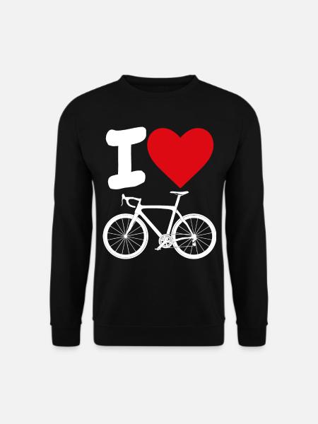 Vélo de course Amour - Sweat-shirt Unisexe - noir