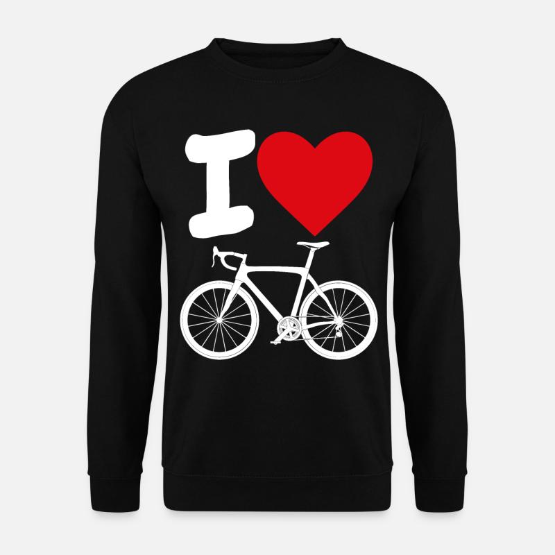 Vélo de course Amour - Sweat-shirt Unisexe - noir