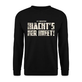 Make it Ner Mieet! Original Vogtland - Unisex Sweatshirt - black - Front - Alina (178cm) & Michal (187cm)