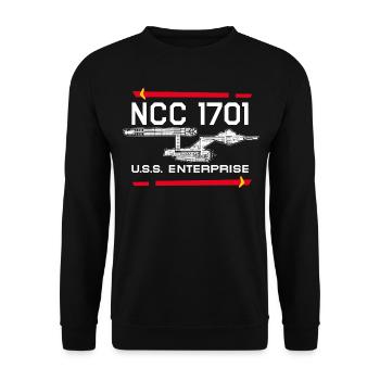 Star Trek The Original Series NCC-1701 - Sweat-shirt Unisexe - noir - Devant - Alina (178cm) & Michal (187cm)