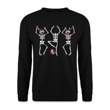 Drôle de squelettes dansants Halloween Ballerine rose - Sweat-shirt Unisexe - noir - Devant - Alina (178cm) & Michal (187cm)