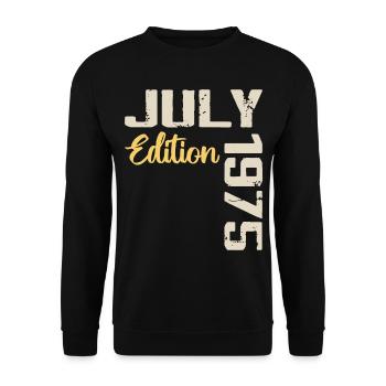 July 1975 Birthday Shirt July 1975 - Unisex Sweatshirt - black - Front - Alina (178cm) & Michal (187cm)