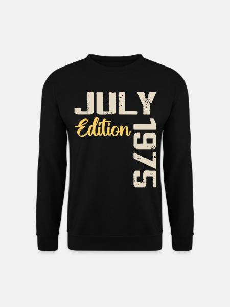 Juli 1975 Geburtstagsshirt Juli 1975 - Unisex Pullover - Schwarz