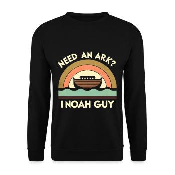 Need An Ark I Noah Guy 7 - Unisex Pullover - Schwarz - Vorne - Alina (178cm) & Michal (187cm)