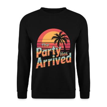 The Party Has Arrived 18 - Unisex Pullover - Schwarz - Vorne - Alina (178cm) & Michal (187cm)