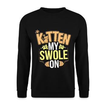 Kitten My Swole On 6 - Unisex Pullover - Schwarz - Vorne - Alina (178cm) & Michal (187cm)