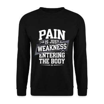 Pain Is Just Pain Entering The Body 4 - Unisex Pullover - Schwarz - Vorne - Alina (178cm) & Michal (187cm)