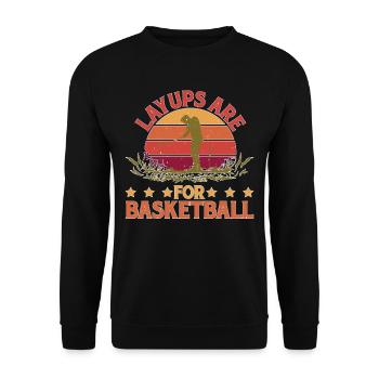 Layups Are For Basketball 5 - Unisex Pullover - Schwarz - Vorne - Alina (178cm) & Michal (187cm)