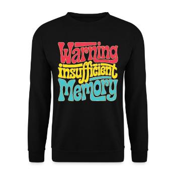 Warning Insufficient Memory 5 - Unisex Pullover - Schwarz - Vorne - Alina (178cm) & Michal (187cm)