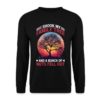I Shook My Family Tree And Nuts Fell Out 2 - Unisex Pullover - Schwarz - Vorne - Alina (178cm) & Michal (187cm)