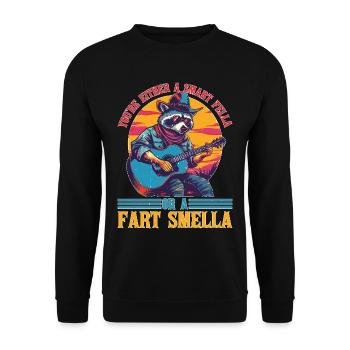 You're Either A Smart Fella Or A Fart Smella 2 - Unisex Pullover - Schwarz - Vorne - Alina (178cm) & Michal (187cm)