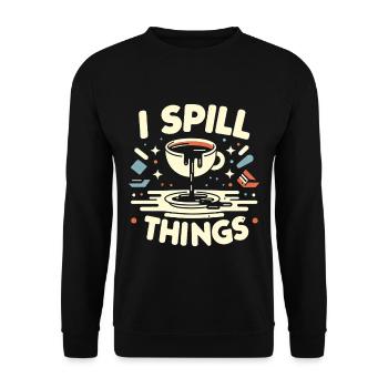 I Spill Things 11 - Unisex Pullover - Schwarz - Vorne - Alina (178cm) & Michal (187cm)