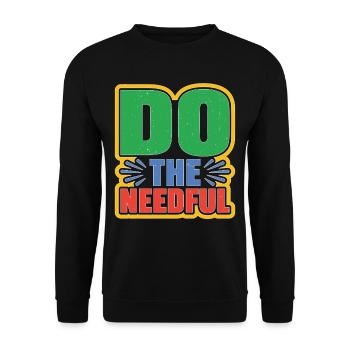 Do The Needful - Unisex Pullover - Schwarz - Vorne - Alina (178cm) & Michal (187cm)