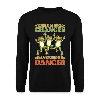 Take More Chances Dance More Dances 2 - Unisex Pullover - Schwarz - Vorne - Alina (178cm) & Michal (187cm)