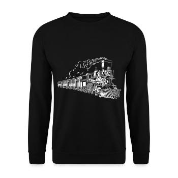 Eisenbahn - Unisex Pullover - Schwarz - Vorne - Alina (178cm) & Michal (187cm)