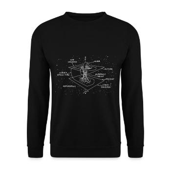 Chaîne de temps astrophysicien - Sweat-shirt Unisexe - noir - Devant - Alina (178cm) & Michal (187cm)