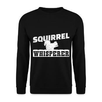 Squirrel Rodent Whisperer - Unisex Sweatshirt - black - Front - Alina (178cm) & Michal (187cm)