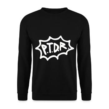 PTDR - Sweat-shirt Unisexe - noir - Devant - Alina (178cm) & Michal (187cm)