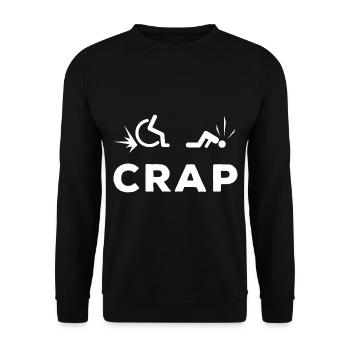 Lustiger Rollstuhlfahrer Spruch - Unisex Pullover - Schwarz - Vorne - Alina (178cm) & Michal (187cm)