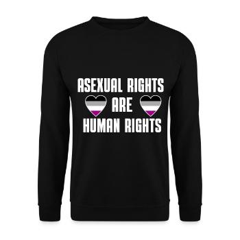 Asexual Heart Queer Ace Pride Month Gift LGBT - Sweat-shirt Unisexe - noir - Devant - Alina (178cm) & Michal (187cm)