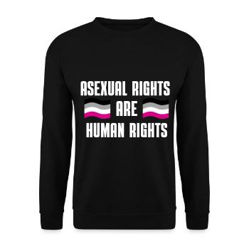 Asexuell Flagge Ace Pride Geschenk LGBT Asexuell - Unisex Pullover - Schwarz - Vorne - Alina (178cm) & Michal (187cm)