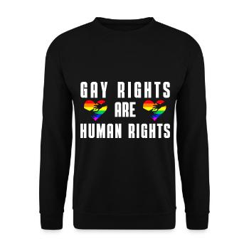 Rainbow Heart Friendship Queer Gift LGBT - Sweat-shirt Unisexe - noir - Devant - Alina (178cm) & Michal (187cm)
