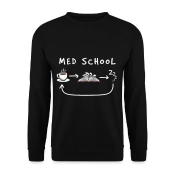Medicine student - Unisex Sweatshirt - black - Front - Alina (178cm) & Michal (187cm)