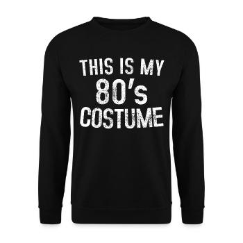 80s retro - Unisex Sweatshirt - black - Front - Alina (178cm) & Michal (187cm)