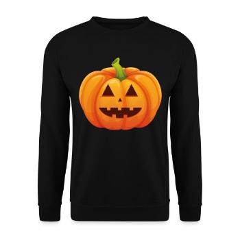 Costume d'Halloween Citrouille - Je suis une citrouille - Sweat-shirt Unisexe - noir - Devant - Alina (178cm) & Michal (187cm)