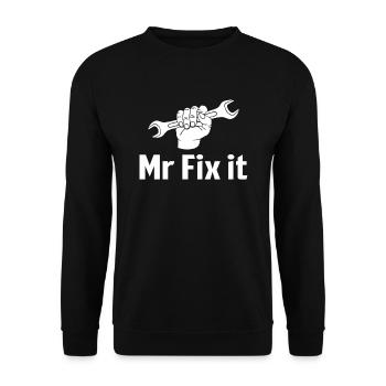Mr Fix it - Unisex Sweatshirt - black - Front - Alina (178cm) & Michal (187cm)