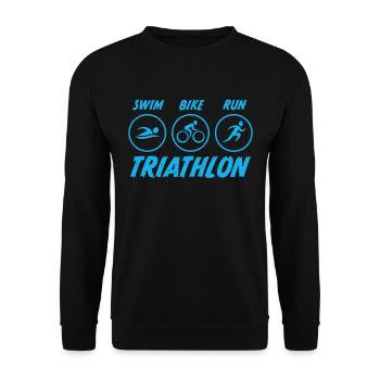 triathlon - Unisex Pullover - Schwarz - Vorne - Alina (178cm) & Michal (187cm)