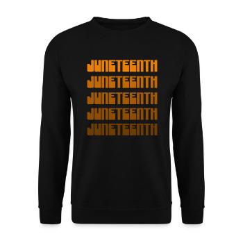 Juneteenth caffeine gradation of colors coffee day - Unisex Sweatshirt - black - Front - Alina (178cm) & Michal (187cm)