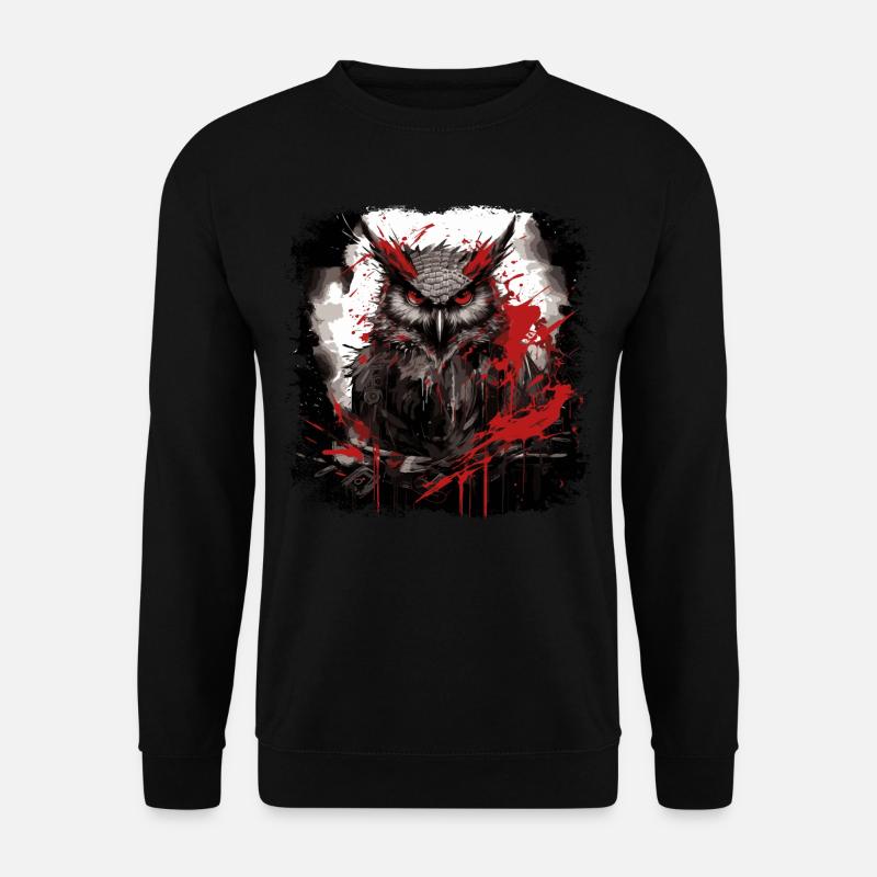 Gothic Eule - Unisex Pullover - Schwarz
